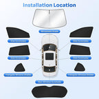 Canvcle Window Shades for 2013-2018 Toyota RAV4 Accessories Windshield Sun Shade Side Rear Window Cover Sunshade Sun Visor Shield Privacy Protection for Camping Keep Vehicle Cool Black 8PCS - Image 5