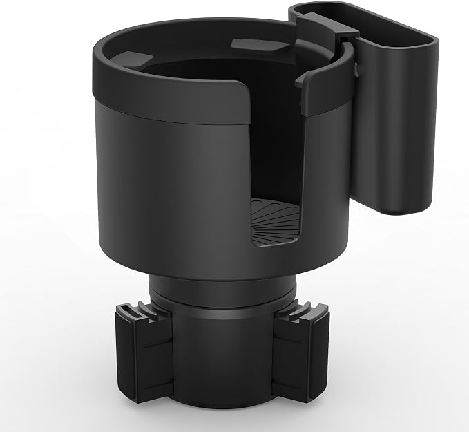 Seven Sparta Cup Holder Expander with Phone Holder & Cable Access, 3-in-1 Car Organizer, Side Storage Box for Phone/Cards, Compatible with Yeti, Owala, Hydro Flasks & Large Bottles Mugs in 3.4"-3.8" - Image 8