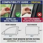 XCBYT Magnetic Car Window Shades for Side Window, 100% Blackout Privacy | 4-Pack 100% blackout privacy & UV cooling for camping & naps. Magnetic attach (iron frames only) for up to 33-inch windows - Image 4