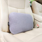 Latex Lumbar Support Pillow for Car Seat Cushion Lower Back Pain Relief | Memory Foam Suede, Thin Waist Support, Ergonomic, Office Chair, Driver Road Trip Accessories for Women Men, Grey - Image 9