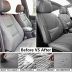 Front Seat Covers Custom Fit for Lexus ES300 1997-2003, Gray | Lumbar Support, Luxury Faux Leather, Breathable, Anti-Slip, Airbag Compatible, Waterproof, Car Seat Protectors, 1 Row 2 Seats - Image 5