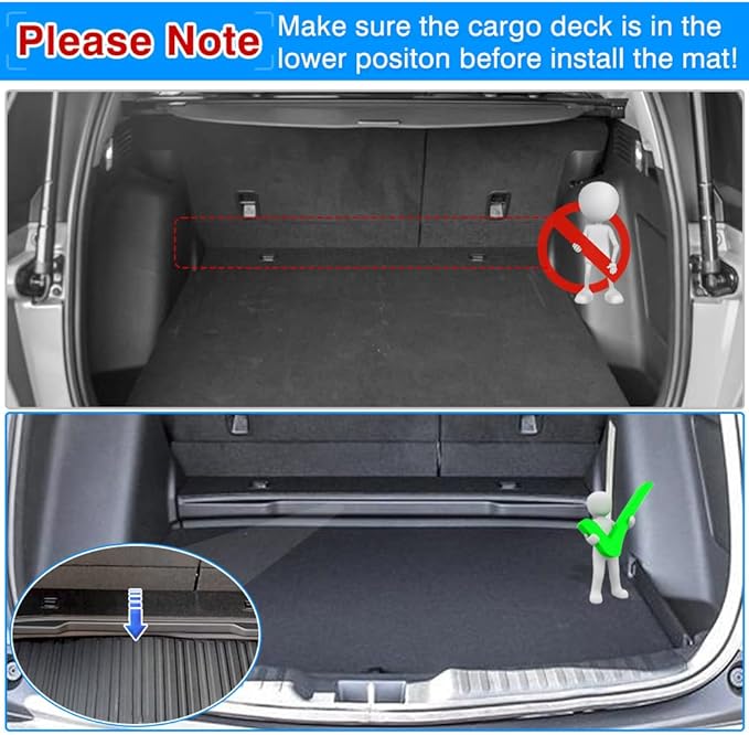 Powerty Trunk Mat for Honda CR-V 2017-2022 Gas Model Only, All Weather TPE Cargo Mat Liner for CR-V Lower Position Cargo Deck - Image 2