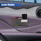Car Seat Side Pocket Organizer, Suede Auto Door Storage Pouch, Mini Self-Adhesive Car Console Organizer, Universal Vehicle Cell Phone Holder for Key, Pen, Sunglasses(Gray) - Image 6