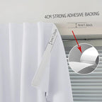self Adhesive Curtains Portable Blackout Curtain Simple and Easy to Install Bedroom Window Thermal Lnsulated Kitchen Room Darkening Black Small Drapes, 59" W X 84" L, White, 2 Panels - Image 7