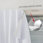 Instant Blackout Window Curtain with Reusable Adhesive, Thermal Insulated Fabric for RV Camper Small Windows, 71" W x 72" L, White, 2 Panels - Image 7
