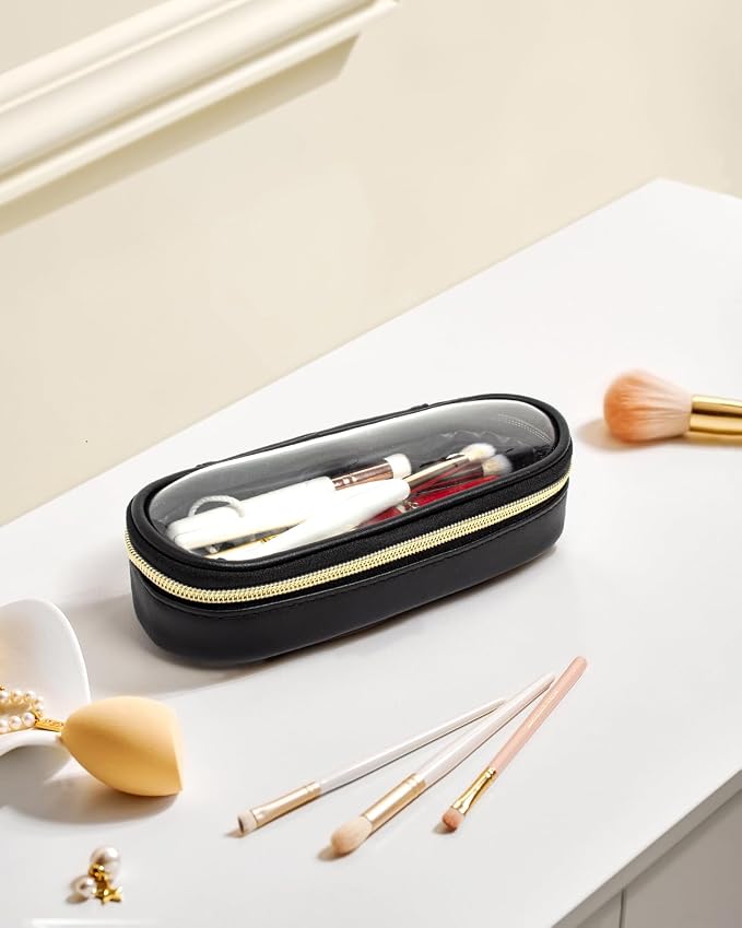 Clear Makeup Bag Small, TSA Approved Portable Toiletry Bag with Zipper Cosmetic Travel Bag Makeup Organizer Case Mini Makeup Pouch for Purse Car Organizer Bag for Women Men - Image 7