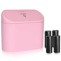Accmor Car Trash Can with Lid, Leakproof Vehicle Garbage Organizer Holder Bin with 60 Pack Trash Bags, Mini Auto Dustbin Accessories Storage Container for Vans, SUVs, Office (Pink) by Accmor