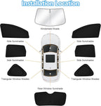 KUST Car Window Shades for Honda CR-V 2012 2013 2014 2015 2016 Windshield Sun Shade Side Window Cover UV Block Privacy Protection Accessories for Camping Blackout Rear Back Full Set 8PCS - Image 8