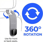 Car Seat Headrest Hook, 2PCS Vehicle Seat Back Hangers Organizer for Handbag Purse Coat, Automotive Interior Headrest Storage Hooks, Universal for SUV Automobile Truck (Gray) - Image 6