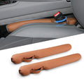 Leather Car Seat Gap Filler Universal for Car Truck SUV to Block The Gap Between Seat and Console Stop Things from Dropping 2 Packs Tan by Homaupt