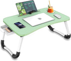 Fayquaze Portable Foldable Laptop Bed Desk with Storage Drawer and Cup Holder - Lap Desk Laptop Stand Tray Table for Eating, Reading and Working by FAYQUAZE