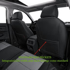 coverdream Custom Seat Covers for 2023-2026 Honda CR-V,Premium Faux Leather Car Seat Cover Set,Full Set Waterproof SUV Seat Protector,Armrest Covers Included(Black/Gray) - Image 5
