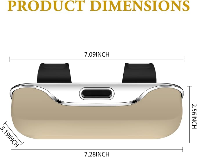 Sunglass Holder for Car Visor, Car Sunglass Holder Case (Beige) | Push-button visor sunglass holder，Full Wrap Dustproof Sunglass Case with Anti-Scratch Lining, Suitable for Trucks, Sedans - Image 8