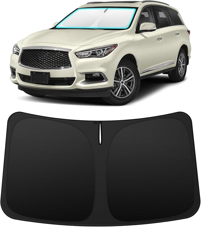 INSAUTO Custom Fit Windshield Sun Shade for Infiniti QX60 2014-2021 | Foldable Front Window Sunshade Car Accessories, UV & Heat Reflector, Keeps Interior Cool, Includes Storage Bag by INSAUTO