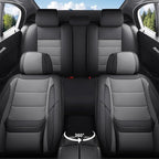 Car Seat Covers Full Set Custom Fit For Lexus NX350 2022-2026, Black&Gray | Lumbar Support, Premium Faux Leather, Breathable, Anti-Slip, Airbag Compatible, Waterproof, Car Seat Protectors, 2 Row-5Seat - Image 2