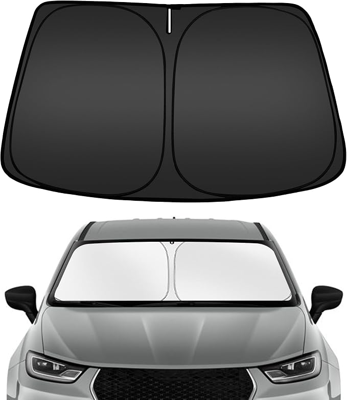 ARISMOTOR Windshield Sun Shade for Chrysler Pacifica Minivan 2017-2025 2026 | Custom Fit Foldable, Front Window Sunshade, Block UV Rays, Keep Car Cooler by ARISMOTOR