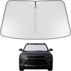 Proadsy Custom Fit Car Windshield Sun Shade for 2021-2026 Chevy Trailblazer | 240T Heat Shield, Drops Temp 54°F, Blocks 99% UV, Prevents Dashboard Cracking, Summer Parking & Beach Trips, Easy Twist-Fold by Proadsy