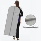 Dress Bags for Gowns Long, 60'' Garment Bags, Suit Bag for Storage and Travel, 2 Pack (Grey) - Image 6