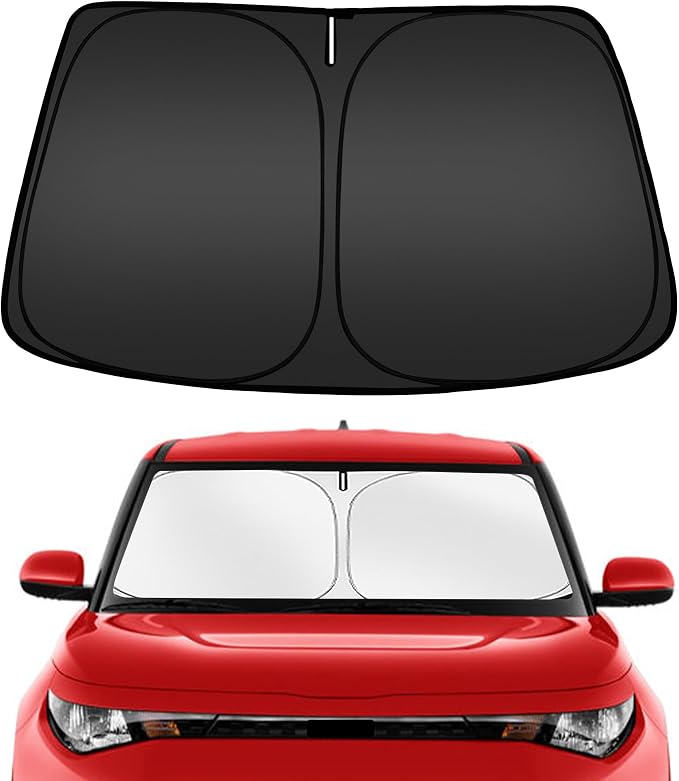 ARISMOTOR Windshield Sun Shade for Kia Soul 2020-2025 2026 | Custom Fit, Foldable, Front Window Sunshade Sun Visor Protector, Block UV Rays, Keep Car Cooler by ARISMOTOR