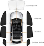 KUST Car Window Shades for Tesla Model 3 2018-2025 2026 Windshield Sun Shade Side Window Cover UV Block Privacy Protection Accessories for Camping Blackout Rear Back Full Set 7PCS - Image 8