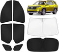 KUST Car Window Shades for Honda Pilot 2023-2025 2026 Windshield Sun Shade Side Window Cover UV Block Privacy Protection Accessories for Camping Blackout Rear Back Full Set 8PCS by KUST