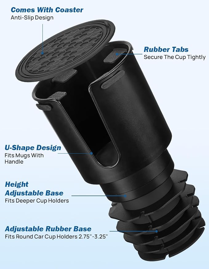 JOYTUTUS Car Cup Holder Expander Compatible with Toyota RAV4 2025 2024 2023 2022 2021 2020 2019,Compatible with Yeti Ramblers 12-36oz, Hydro Flasks 18-40oz,Large Bottles in 3.4"-3.8" (18-40oz) - Image 9