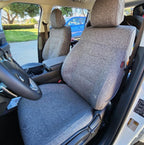 coverdream Car Seat Covers for 2024-2026 Hyundai Santa Fe,7 Seats Full Set | For 2024-2026 SE, SEL, XRT& Hybrid SEL, 2nd-Row 40/60 Split Seats W/Armrest, Polyester (Gray) - Image 7