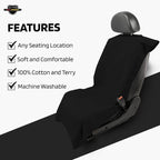 Seat Armour Black Car Seat Towel Cover – Soft, Machine Washable & Absorbent Seat Protector – Quick Install, Multipurpose Vehicle Seat Cover for Workout, Beach, Travel – Universal Fit - Image 8