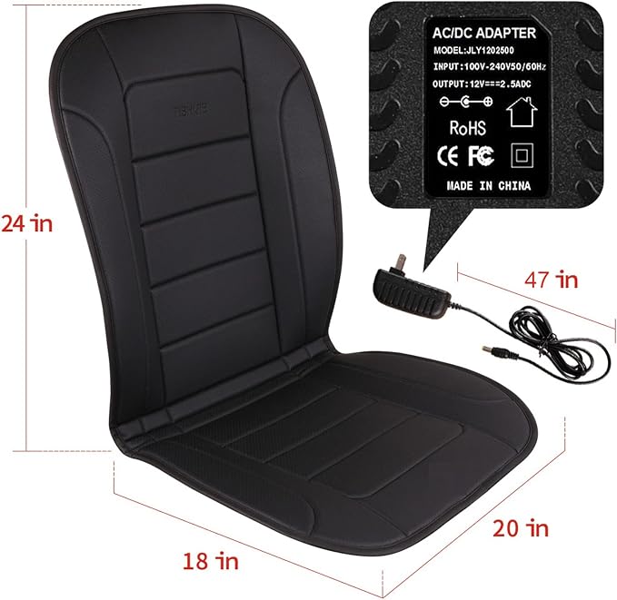 Heated Seat Cushion for Office Chair with Temperature Control and Timer, Back and Seat Heating - for Office/Home Use - Image 6