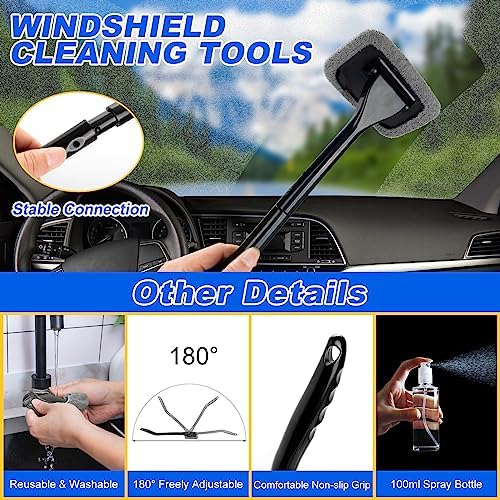 27Pcs Car Detailing Brush Set, Car Detailing Kit, Auto Detailing Drill Brush Set, Car Detailing Brushes, Car Wash Cleaning Tools Kit for Interior, Exterior, Wheels, Blue - Image 4