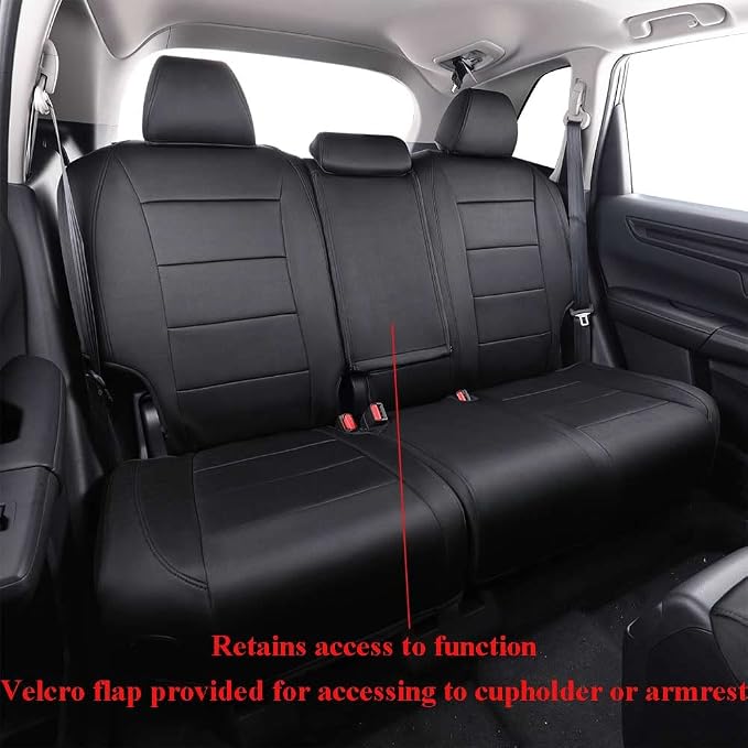 EKR Car Seat Covers for Honda HRV 2023-2027,Neoprene Full Set | Custom Fit for Honda HRV EX-L 2023-2027 Glove-Like Fit,Airbag Compatible,Easy Clean,Neoprene(Black) - Image 5