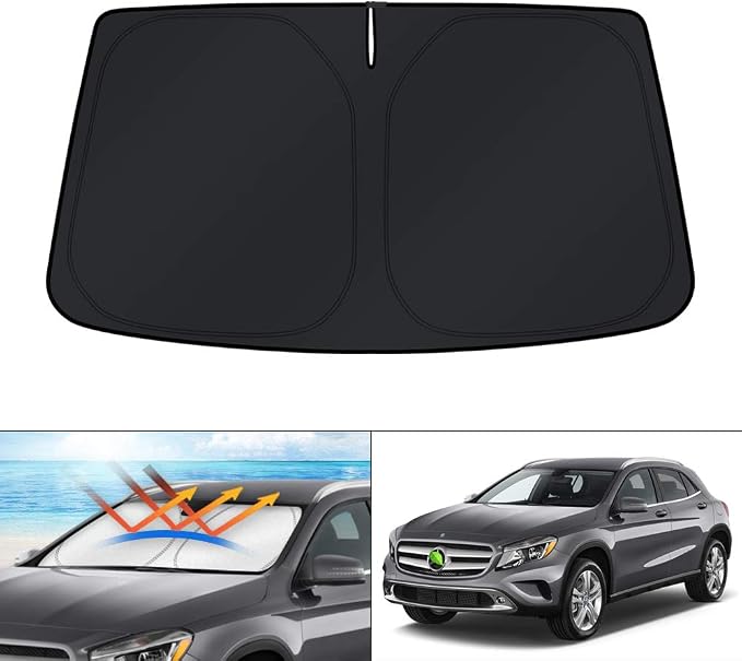 KUST Windshield Sun Shade for 2014-2020 Mercedes Benz GLA 180 200 220 250 Accessories Custom Fit Window Sunshade Foldable Sun Visor Protector Blocks UV Rays Keep Your Car Cooler by KUST