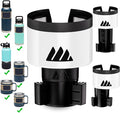 Integral Ultimate Car Cup Holder Expander with Adjustable Base - White | Fits Yeti 14/24/36/46oz, Hydro Flask 32/40oz, Ramblers, mugs & 3.4-4.0in bottles, rubber-tab adjustable base by IntegralTravelAccessories
