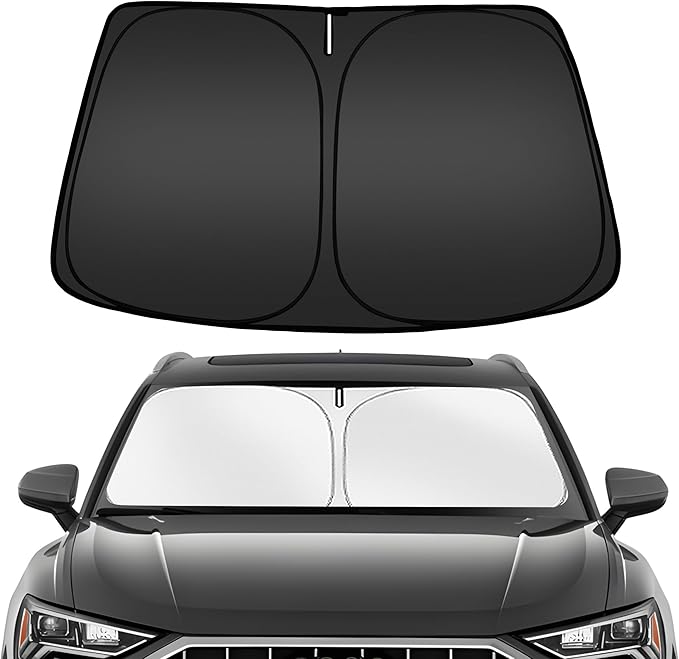 ARISMOTOR Windshield Sun Shade for Audi Q3 2019-2025 2026 | Custom Fit, Foldable, Front Window Sunshade Sun Visor Protector, Block UV Rays, Keep Car Cooler by ARISMOTOR