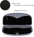 MOSISO Car Visor Sunglasses Case, ABS Eyeglasses Holder Protective Box | Universal Automotive Clip Eyewear Hard Shell Storage Organizer with Magnetic Closure and Double Card Clamp, Space Gray - Image 5