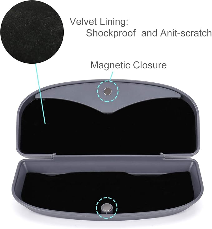 MOSISO Car Visor Sunglasses Case, ABS Eyeglasses Holder Protective Box | Universal Automotive Clip Eyewear Hard Shell Storage Organizer with Magnetic Closure and Double Card Clamp, Space Gray - Image 5