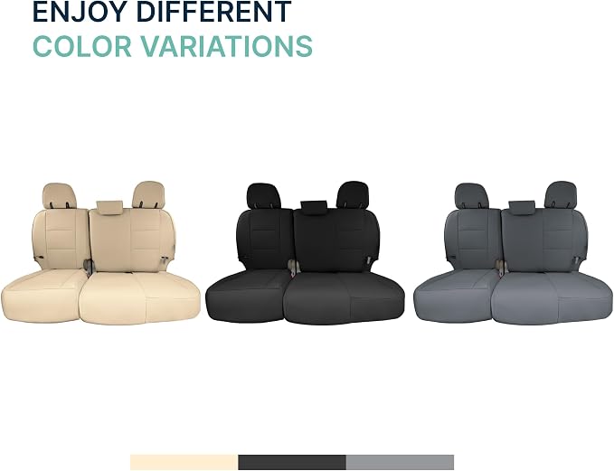FH Group Custom Fit Car Seat Covers Specifically Made for 2011-2020 Toyota Sienna 7 Passenger, Car Seat Cover 3rd Row, Automotive Seat Covers in Black Faux Leather, Waterproof and Washable Seat Covers - Image 6