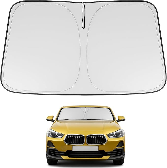 Proadsy Custom Fit Car Windshield Sun Shade for 2020-2026 Benz GLS-Class | 240T Heat Shield, Drops Temp 54°F, Blocks 99% UV, Prevents Dashboard Cracking, Summer Parking & Beach Trips, Easy Twist-Fold by Proadsy