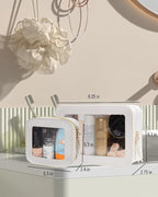 2 Pcs Clear Makup Bag Set, Clear Cosmetic Bags with Zipper Waterproof Small Travel Cosmetic Case Cute Make Up Pouch Mini Car Essentials for Women Travel Car Organizer - Image 2