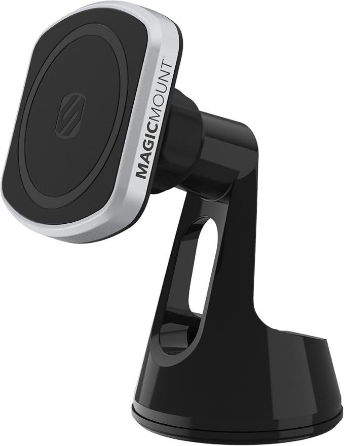 Scosche MP2WD-XTSP MagicMount Pro2 Magnetic Car Phone Holder - Ultimate Magnetic Car Mount for Windshield or Dashboard with Suction Cup - Compatible with MagSafe, iPhones, Galaxy, Pixel & Smartphones by Scosche