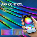 Ambient Lighting Car Led Lights Interior,43.3’’ USB Powered Acrylic Neon Flexible Strip Fiber Optic LED Ambient Lighting Kits with Remote APP, RGB Music Lights Sync for Inside car Dashboard - Image 4