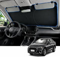 Proadsy Custom Fit 2025-2026 Audi A5 Windshield Sun Shade, Blocks Heat | Ice Crystal Micro-Refraction Blocks 99% UV, Drops Cabin Temp 54°F. Foldable Full Coverage for Summer Parking/Camping Privacy by Proadsy