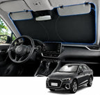 Proadsy Custom Fit 2025-2026 Audi A5 Windshield Sun Shade, Blocks Heat | Ice Crystal Micro-Refraction Blocks 99% UV, Drops Cabin Temp 54°F. Foldable Full Coverage for Summer Parking/Camping Privacy by Proadsy