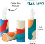Small Car Tissues Holder with Facial Tissues - 4PK - Tisses for Car Travel Tissue Tubes Box Container for Car Cup Holder Car Tissues Cylinder - Image 2