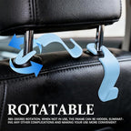 4PCS Car Seat Headrest Hooks, Purse Hook for Car | Car Headrest Hidden Hook, Car Interior Accessories Multi-Use Portable Headrest Organizer Holder for Purse Handbag Coats - Image 8