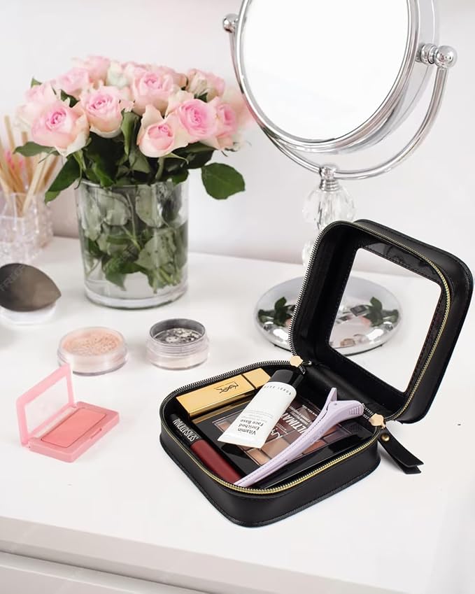 Small Clear Makup Bag, Clear Cosmetic Bags with Zipper Waterproof Small Travel Cosmetic Case Cute Make Up Pouch Mini Car Essentials for Women Travel Car Organizer - Image 6