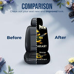 GENANY Funny Duck Car Seat Covers, 2-Piece Front Seat Set | 2-piece polyester front seat cover set, each 35 x 21 x 21 inches, with adjustable straps and hooks - Image 8