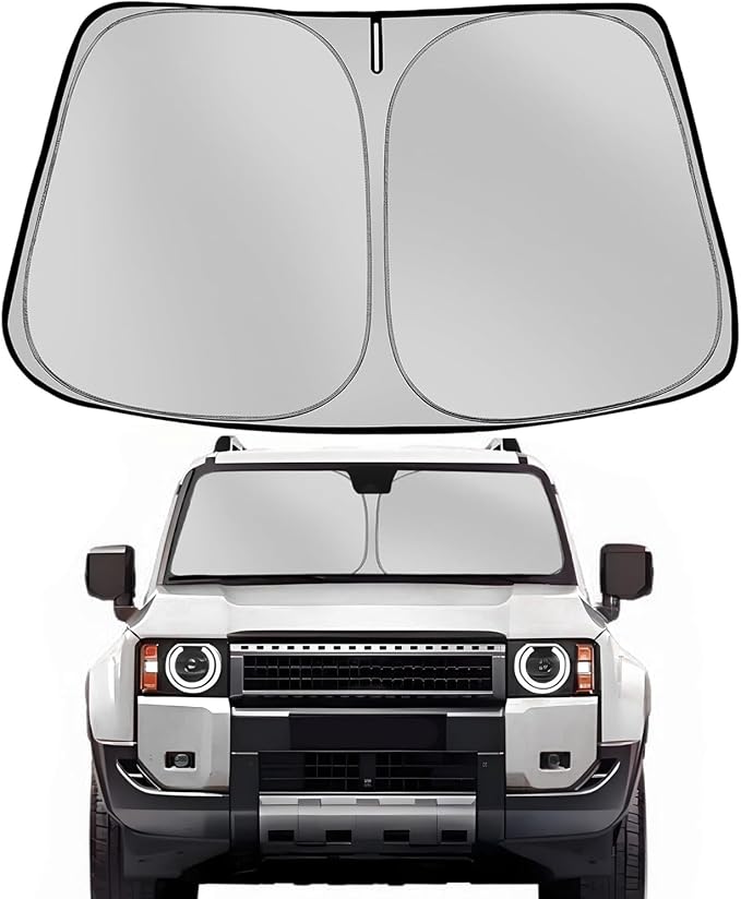 Windshield Sun Shade for 2024 2025 2026 Toyota Land Cruiser Foldable Sun Sunshade for Car Front Window Blocks UV Rays and Heat Automotive Interior Protector Custom Fit Accessories | Foldable Sun Sunshade for Car Front Window Blocks UV Rays and Heat Aut... by Fonowka