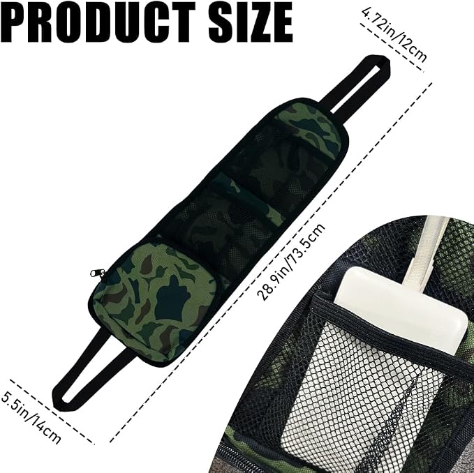 2PCS Car Seat Side Organizer, Car Organizers and Storage, Auto Front Seat Storage Hanging Bag, Auto Accessories Multifunctional Vehicle Mesh Pocket Holder for SUV Truck (Camouflage, 2PCS) - Image 2