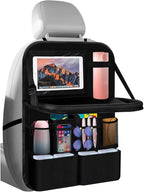 2026 Upgraded Backseat Car Organizer,Multifunctional Back Seat Car Organizer with Cars Tray & Cup Holder,Roadtrip Essentials Foldable Back of Seat Cars Organizers for Most Vehicles by Unknown